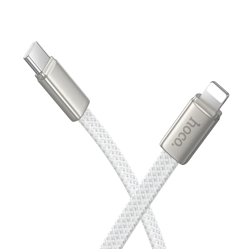 USB-C - Lightning Data- en Oplaadkabel HOCO X125, 30W, 1m, Wit