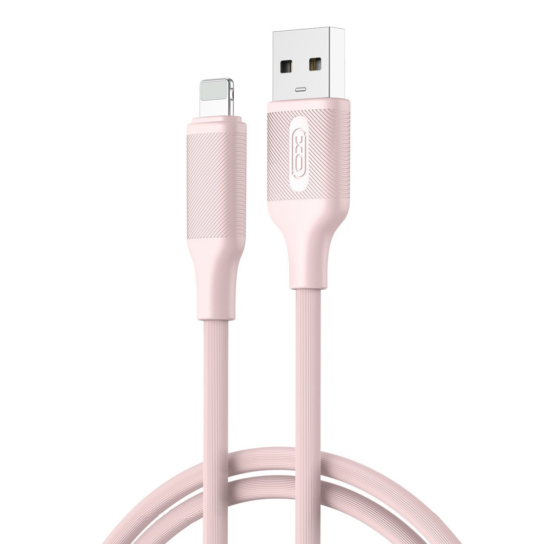 Data- en Oplaadkabel USB-A - Lightning XO Design NB265, 12W, 1m, Roze
