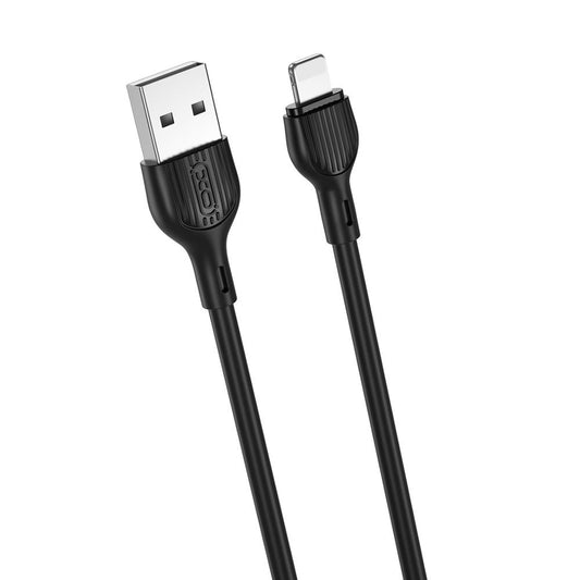 Data- en Oplaadkabel USB-A - Lightning XO Design NB200, 10W, 2m, Zwart