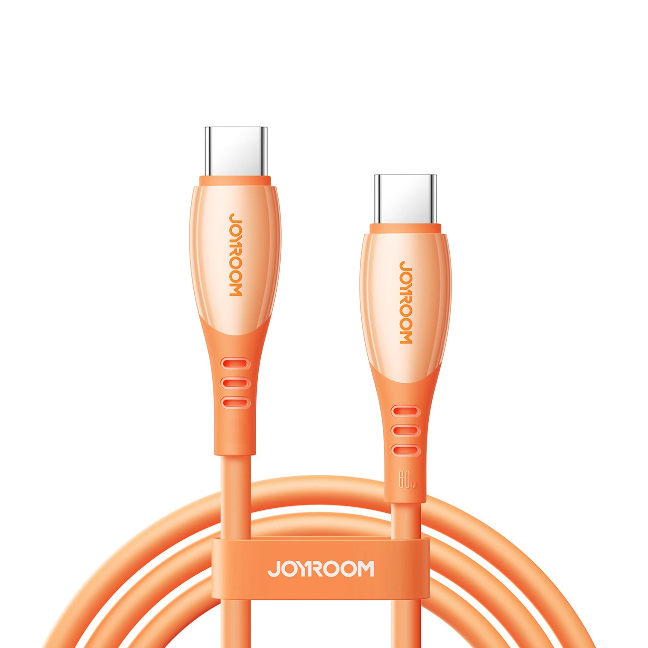 USB-C Data- en Oplaadkabel - USB-C Joyroom S-A59 Vibrant, 60W, 1.2m, Oranje