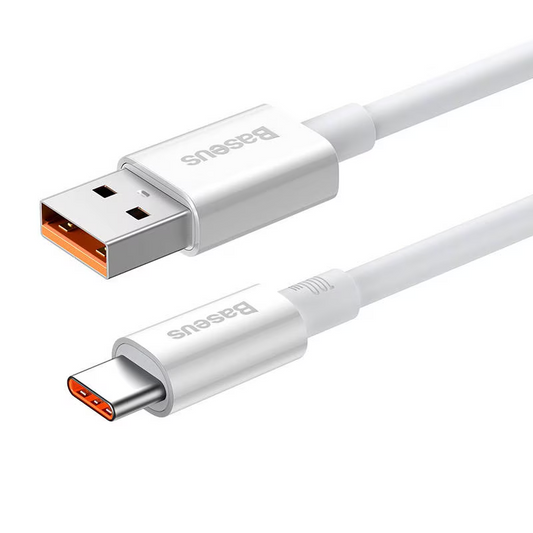 Data- en Oplaadkabel USB-A - USB-C Baseus Superior Series, 100W, 1m, Wit P10320102214-01
