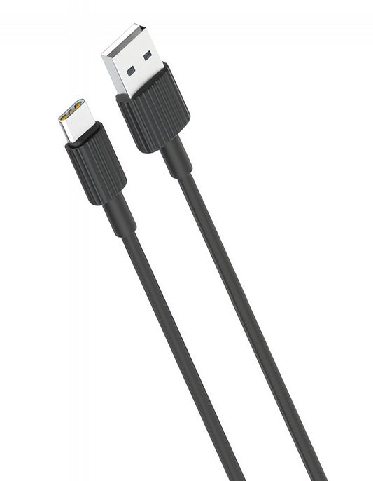 Data- en Oplaadkabel USB-A - USB-C XO Design NB156, 18W, 1m, Zwart
