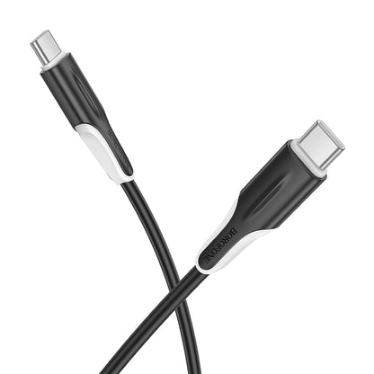 USB-C - USB-C Datakabel en Oplaadkabel Borofone BX119 New, 60W, 1m, Zwart