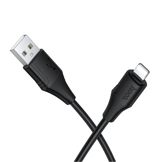 USB-A - Lightning HOCO X124 Gegevens- en Oplaadkabel, 18W, 1m, Zwart