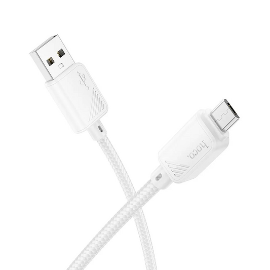 USB-A naar microUSB gegevens- en oplaadkabel HOCO X113, 18W, 1m, Wit