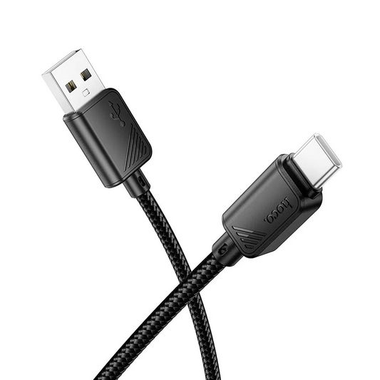 USB-A naar USB-C Data- en Oplaadkabel HOCO X113, 18W, 1m, Zwart