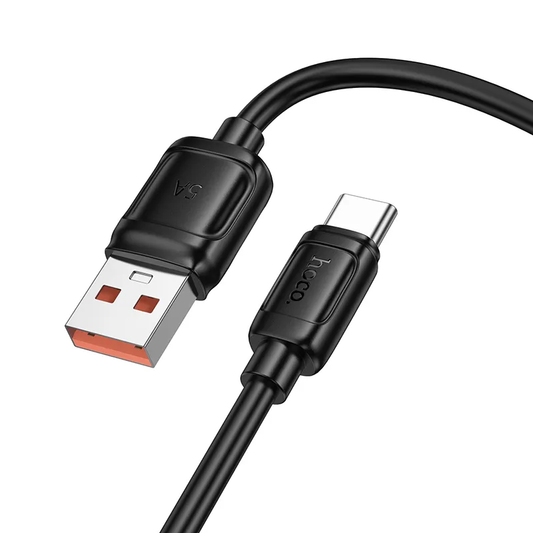 USB-A naar USB-C Data- en Oplaadkabel HOCO X115, 100W, 1m, Zwart