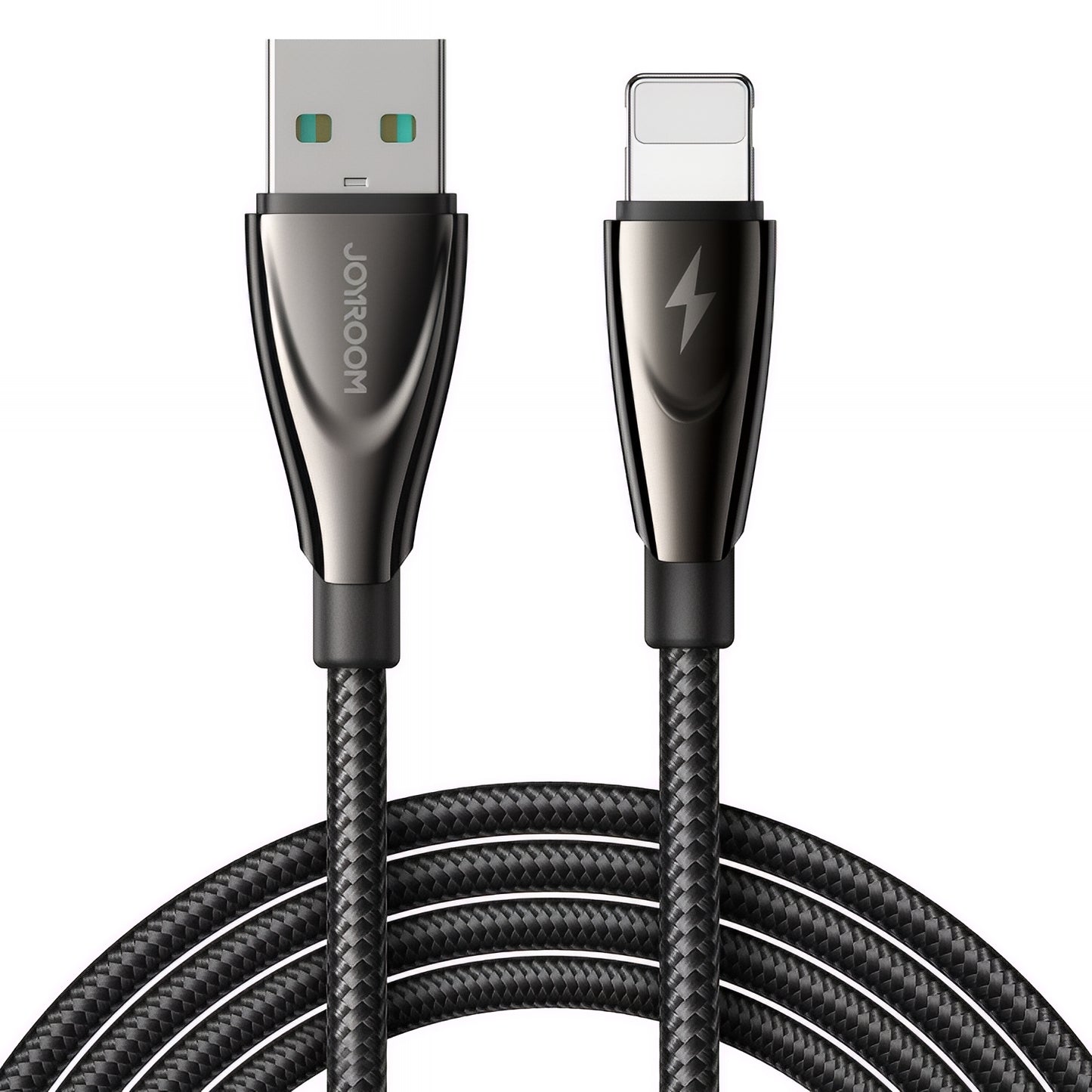 USB-A - Lightning Data- en Oplaadkabel Joyroom SA31-AL3, 18W, 1,2m, Zwart