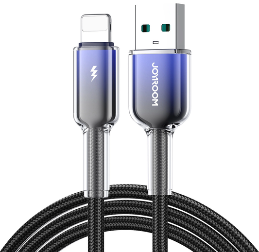 USB-A - Lightning Data- en Oplaadkabel Joyroom S-A42, 18W, 1,2m, Zwart