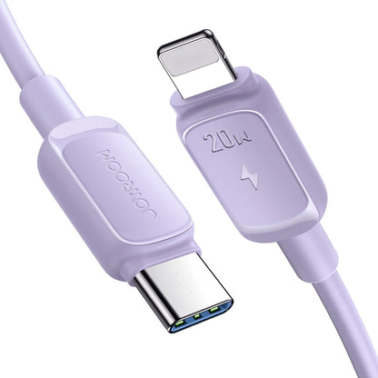 USB-C - Lightning Data- en Oplaadkabel Joyroom S-A14, 20W, 1,2m, Paars