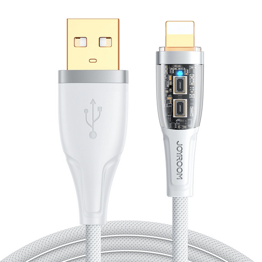USB-A - Lightning Data- en Oplaadkabel Joyroom S-UL012A3, 18W, 1,2m, Wit