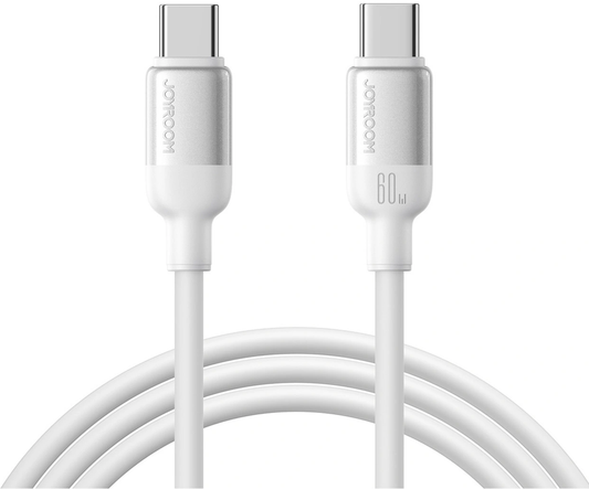 USB-C Data- en Oplaadkabel - USB-C Joyroom S-A62 Lively, 60W, 1,2m, Wit