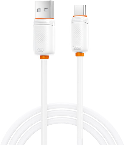 USB-A to USB-C Data and Charging Cable XO Design NB302, 18W, 1m, White