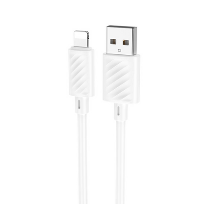 USB-A - Lightning HOCO X88 Gegevens- en Oplaadkabel, 18W, 2m, Wit