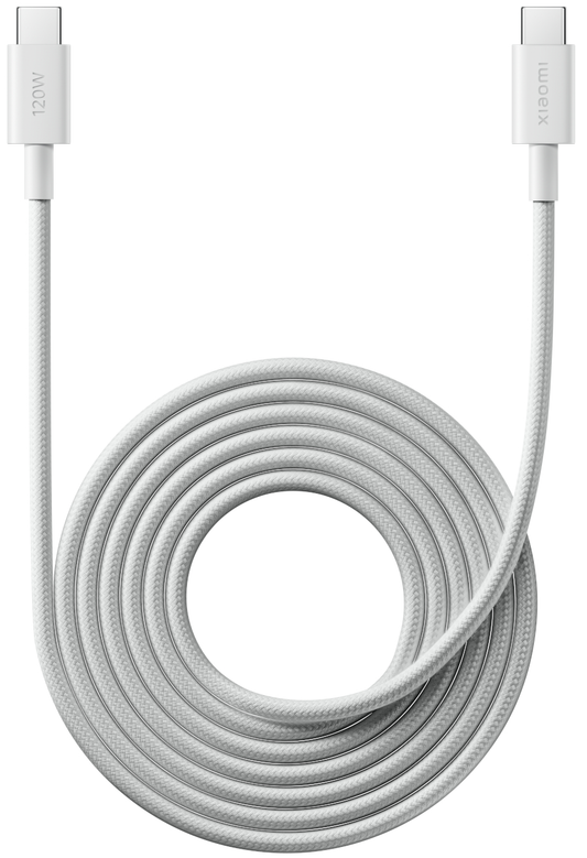 USB-C Data- en Oplaadkabel - USB-C Xiaomi, 120W, 2m, Wit BHR087AGL