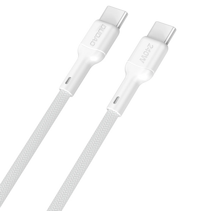 USB-C Data- en Oplaadkabel - USB-C Dudao L9C Max, 240W, 1,2m, Wit