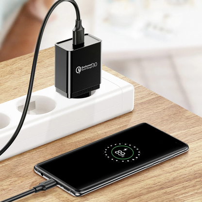 USB-A - USB-C Data- en Oplaadkabel UGREEN US184, 18W, 0.5m, Zwart