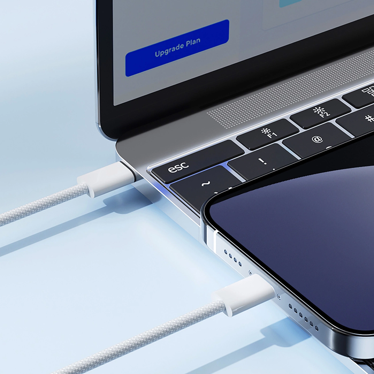 USB-C - Lightning Data- en Oplaadkabel Joyroom S-A45, 30W, 1m, Wit