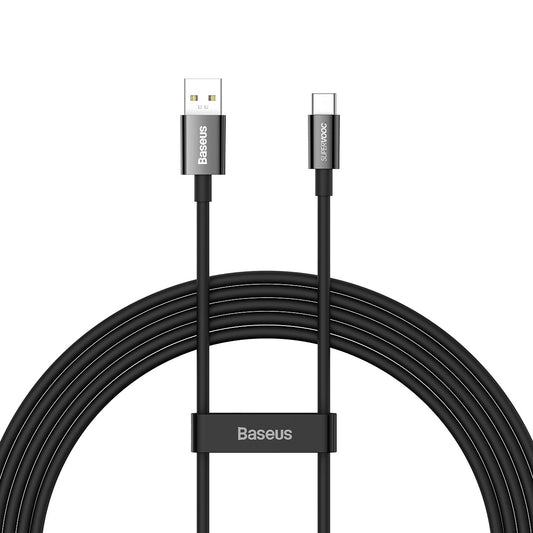 Data- en Oplaadkabel USB-A naar USB-C Baseus Superior Series, 65W, 2m, Zwart CAYS001001