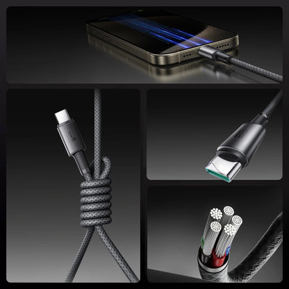 USB-A to USB-C Data and Charging Cable Joyroom S-A50, 60W, 1.2m, Gray