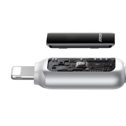 USB-A to Lightning Data and Charging Cable Joyroom S-A55 StarFlight Display, 18W, 1.2m, White