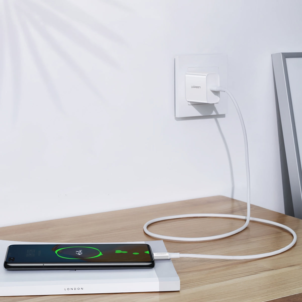 USB-C Data- en Oplaadkabel - USB-C UGREEN US300, 100W, 2m, Wit