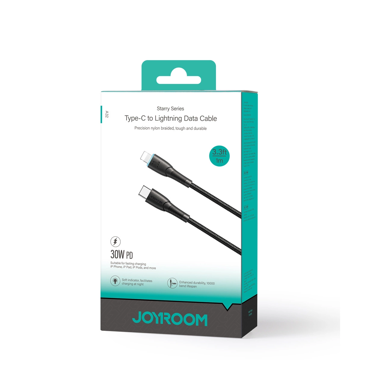 USB-C - Lightning Data en Oplaadkabel Joyroom S-A32, 30W, 1m, Zwart