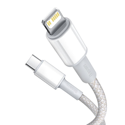 USB-C - Lightning Baseus High Density Braided, 20W, 1m, White CATLGD-02