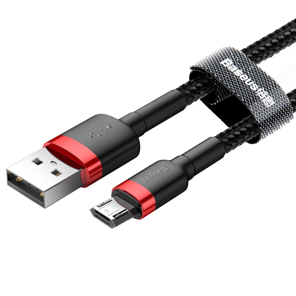 Data- en oplaadkabel USB-A - microUSB Baseus Cafule, 18W, 1m, Rood CAMKLF-B91