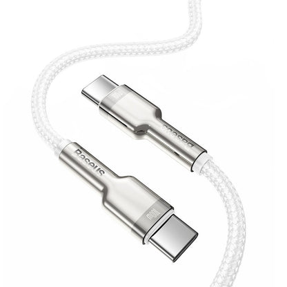 USB-C Data and Charging Cable - USB-C Baseus Cafule Metal Series, 100W, 1m, White CATJK-C02