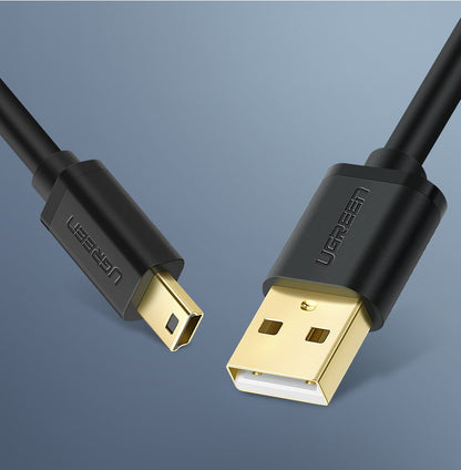 USB-A - miniUSB Data- en Oplaadkabel UGREEN US132, 2m, Zwart