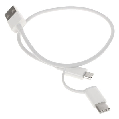 Data and Charging Cable USB-A - microUSB / USB-C Xiaomi, 18W, 0.3m, White SJV4083TY