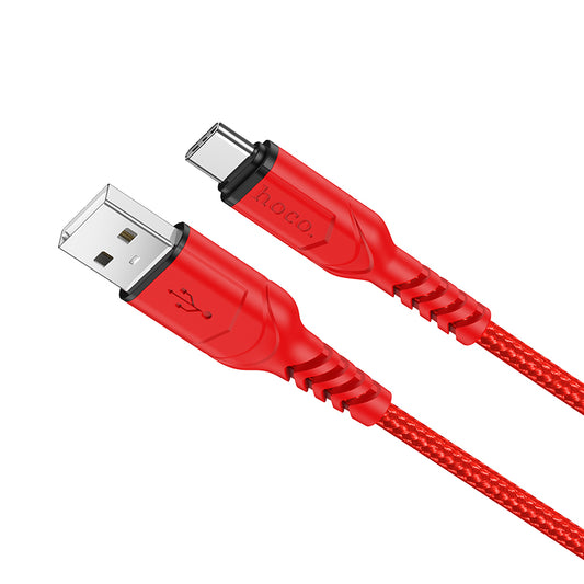 USB-A - USB-C Data- en Oplaadkabel HOCO X59 Victory, 18W, 1m, Rood