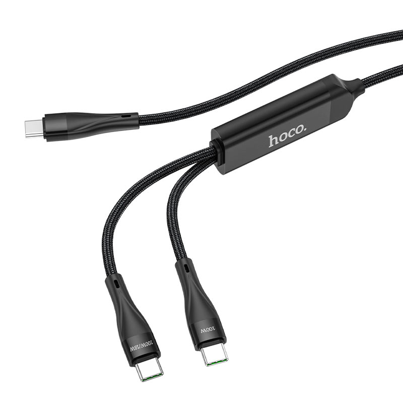 USB-C Data and Charging Cable - USB-C HOCO U102 Super, 100W, 1.2m, Black