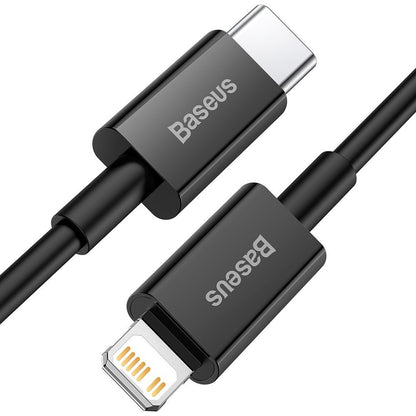 Data and Charging Cable USB-C - Lightning Baseus Superior Series, 20W, 1m, Black CATLYS-A01