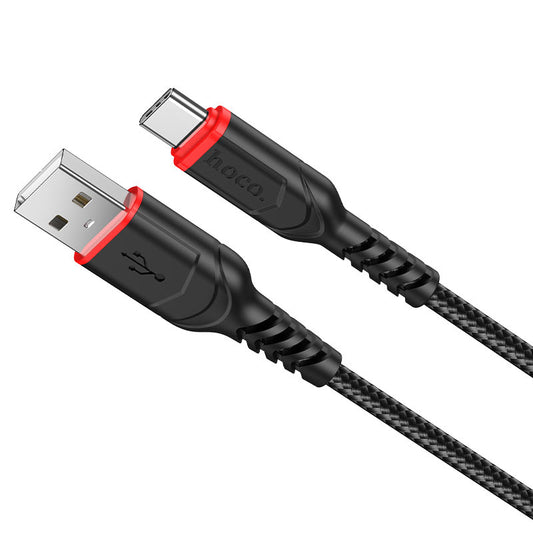 Data- en Oplaadkabel USB-A - USB-C HOCO X59 Victory, 18W, 1m, Zwart