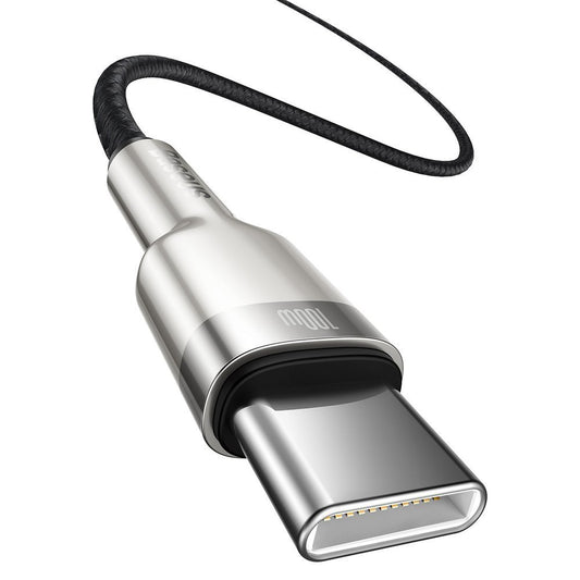USB-C Data en Oplaadkabel - USB-C Baseus Cafule, 100W, 2m, Zwart CATJK-D01
