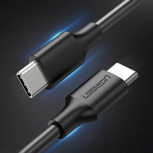 USB-C Data- en Oplaadkabel - USB-C UGREEN US286, 60W, 1m, Zwart