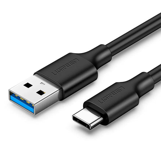 USB-A - USB-C Data- en Oplaadkabel UGREEN US184, 18W, 1m, Zwart