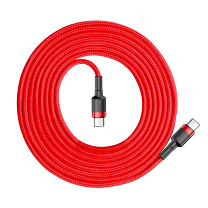 Data and Charging Cable USB-C - USB-C Baseus Cafule, 60W, 2m, Red CATKLF-H09