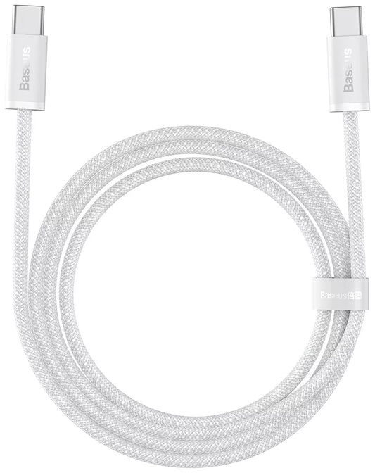 Data and Charging Cable USB-C - USB-C Baseus Dynamic Series, 100W, 1m, White CALD000202