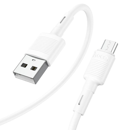 Data- en Oplaadkabel USB-A - microUSB HOCO X83 Victory, 18W, 1m, Wit