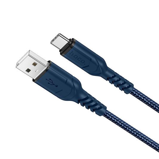 USB-A - USB-C HOCO X59 Victory Data- en Oplaadkabel, 18W, 1m, Blauw