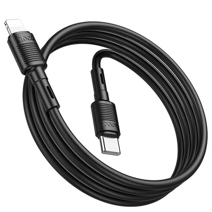 HOCO X83 Victory USB-C - Lightning Data and Charging Cable, 20W, 1m, Black