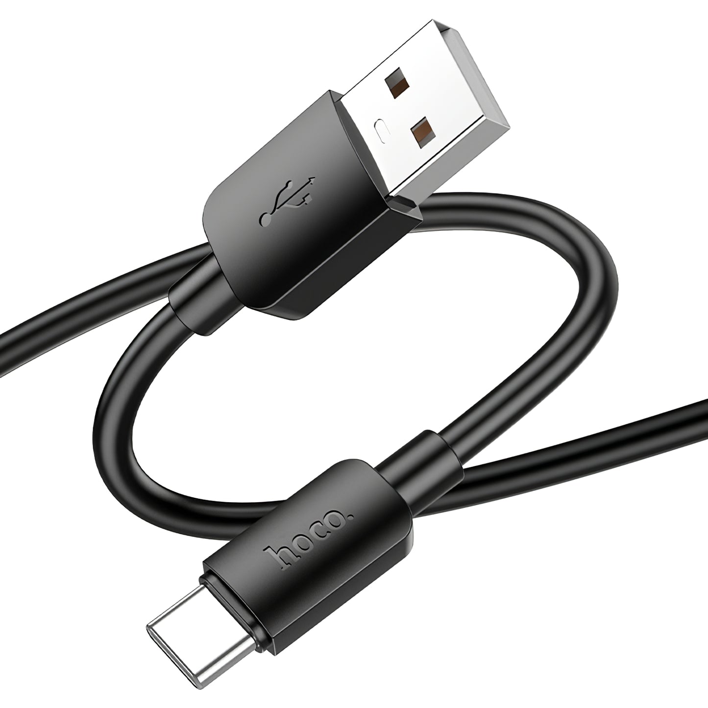 USB-A - USB-C HOCO X96 Data- en Oplaadkabel, 27W, 0.25m, Zwart