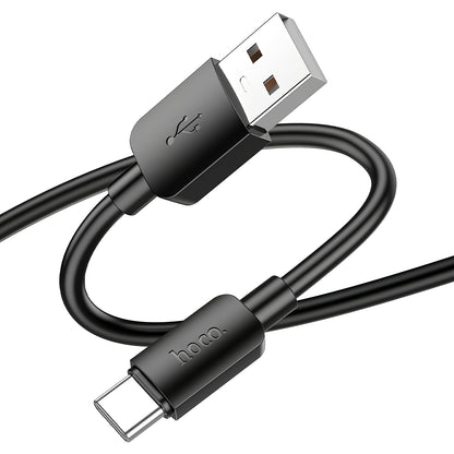 USB-A - USB-C HOCO X96 Data- en Oplaadkabel, 27W, 0.25m, Zwart