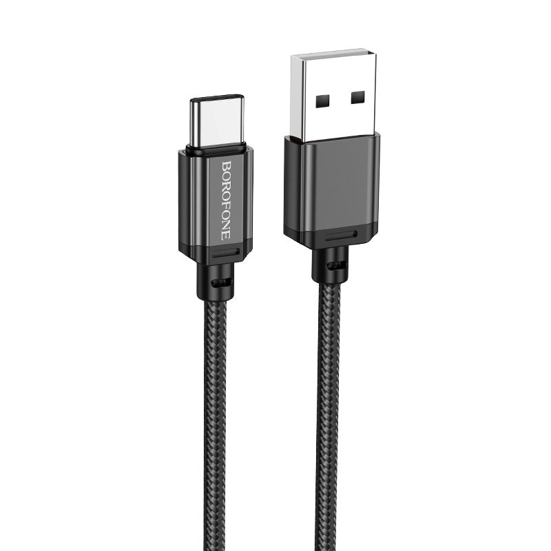 Data- en oplaadkabel USB-A - USB-C Borofone BX87 Sharp, 60W, 1m, Zwart 