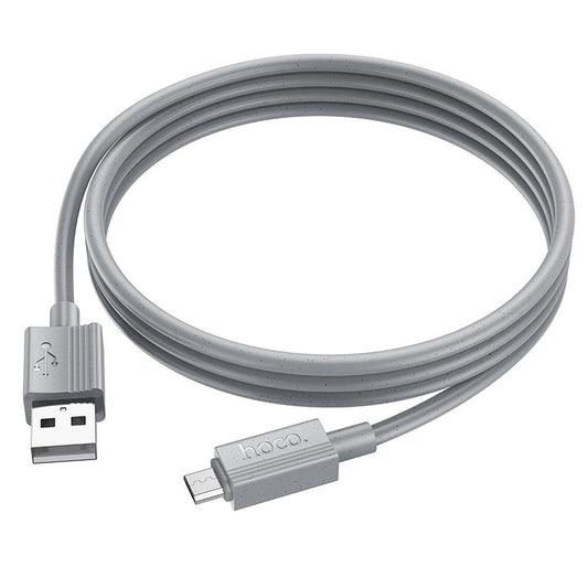 USB-A - microUSB Data- en Oplaadkabel HOCO X107, 18W, 1m, Gri
