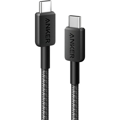 USB-C data- en oplaadkabel - USB-C Anker 322, 60W, 1,8 m, zwart A81F6G11 