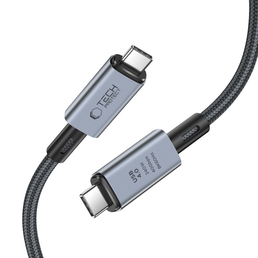 USB-C Data and Charging Cable - USB-C Tech-Protect Ultraboost Max, 240W, 2m, Gray